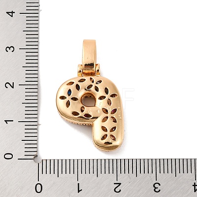 Brass Micro Pave Cubic Zirconia Pendants KK-C076-29P-G02-1
