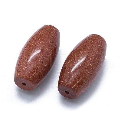 Synthetic Goldstone Two Half Drilled Holes Beads G-G795-11-09-1