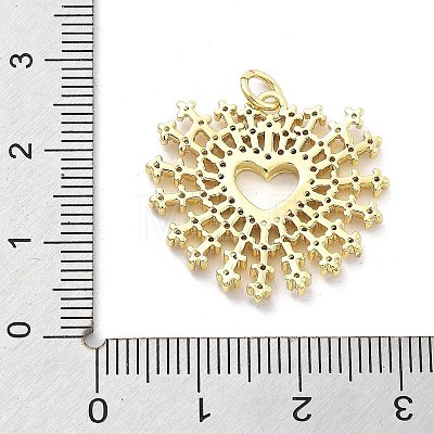 Brass Micro Pave Cubic Zirconia Pendants KK-Q006-35G-03-1