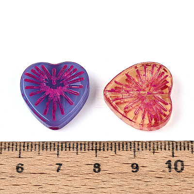 Baking Paint Transparent Glass Beads DGLA-N018-12-1