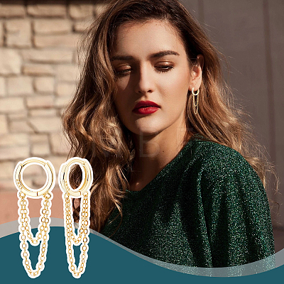 1Pair 925 Sterling Silver Hoop Earrings EJEW-UN0002-85G-1