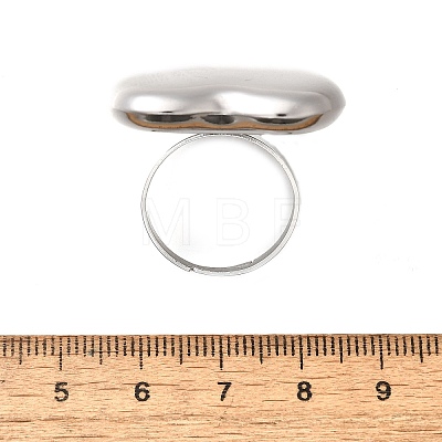 304 Stainless Steel Adjustable Finger Ring RJEW-H244-01P-1