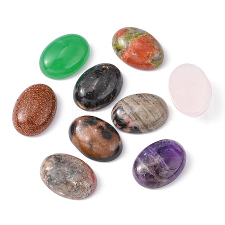 Mixed Stone Cabochons X-G-J069-13x18mm-M01-1