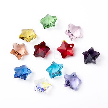 Transparent Glass Pendants X-GLAA-P037-04-M-1