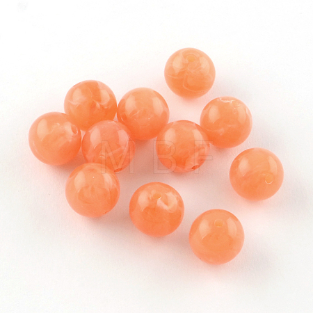 Round Imitation Gemstone Acrylic Beads OACR-R029-8mm-13-1