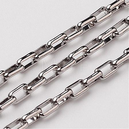 Tarnish Resistant 304 Stainless Steel Box Chains CHS-K001-03-1