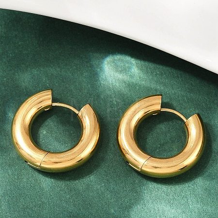 202 Stainless Steel Polishing Hoop Earrings EJEW-M106-02G-03-1