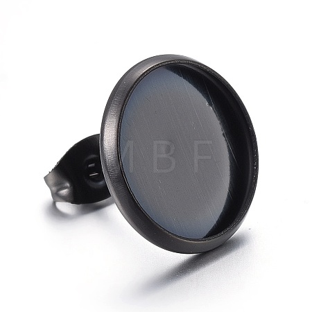 Stainless Steel Stud Earring Settings X-STAS-L211-07D-B-1