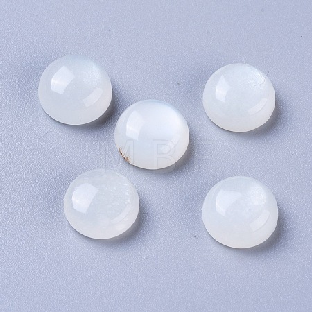 Natural White Moonstone Cabochons G-L541-01C-10mm-1
