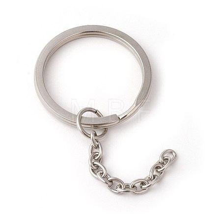 Tarnish Resistant 304 Stainless Steel Split Key Rings STAS-G185-02P-30mm-1