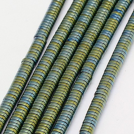 Electroplate Non-magnetic Synthetic Hematite Beads Strands G-J164A-4mm-08-1