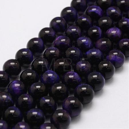 Natural Tiger Eye Bead Strands G-P230-08-D-10mm-1