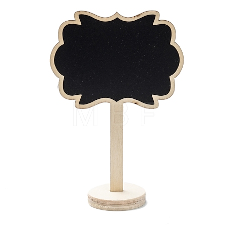 Flower Boxwood Mini Chalkboard Signs WOOD-F010-03-1