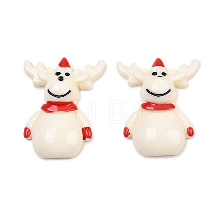 Christmas Opaque Resin Cabochons RESI-XCP0002-66D-1