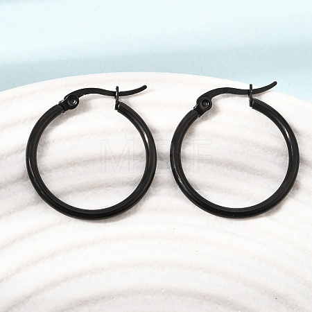 201 Stainless Steel Hoop Earrings SA-CBA4A0D-16EB-A-1