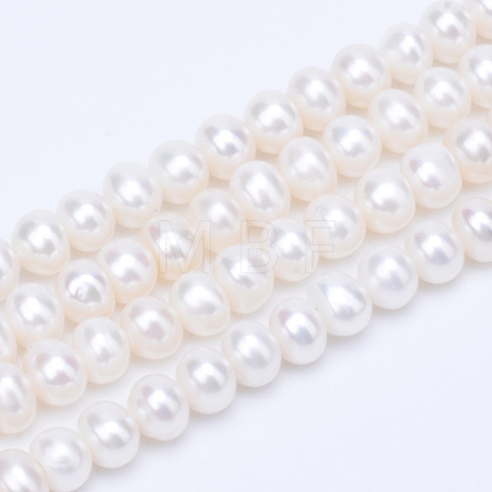 Natural Cultured Freshwater Pearl Beads Strands PEAR-R063-08-1