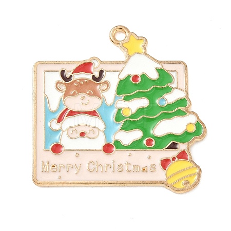 Christmas Alloy Enamel Pendants ENAM-B035-02N-15KCG-1