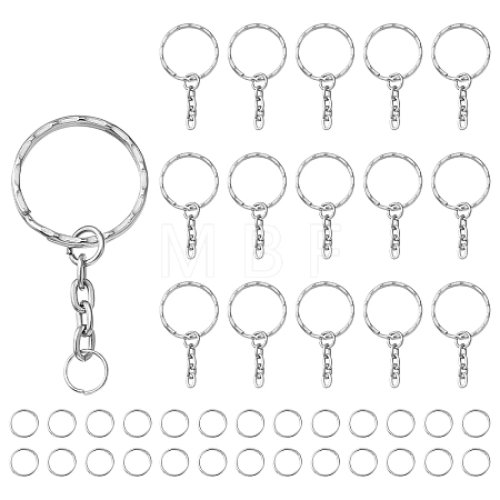 50Pcs Iron Split Key Rings IFIN-YW0003-44-1