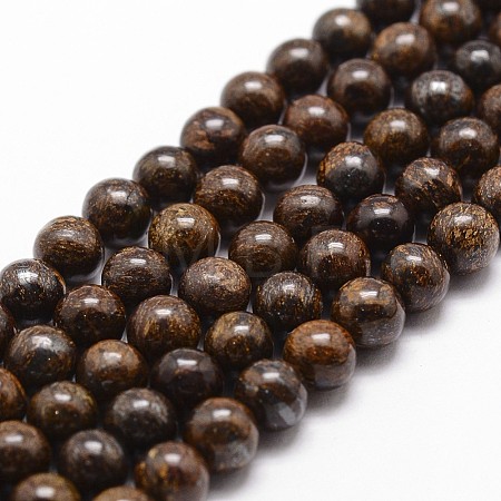 Natural Bronzite Bead Strands G-G735-26-4mm-1