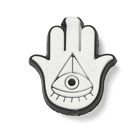 Evil Eye Theme Silicone Beads SL-CBACE28-03A-1