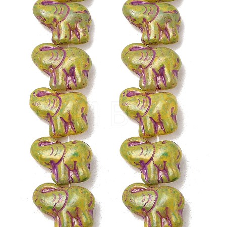 Painted Glass Beads Strands GLAA-Z021-11F-1
