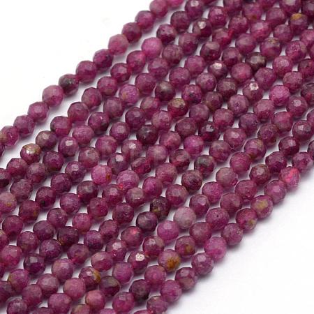 Natural Ruby Beads Strands G-E411-14-3.5mm-1