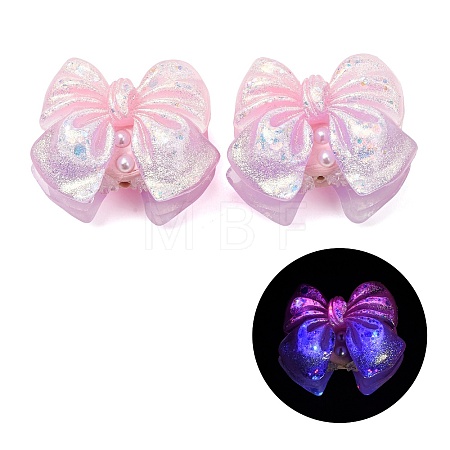 Luminous Opaque Resin & Rhinestone & Polymer Clay Beads RE-CBA1913-02D-1