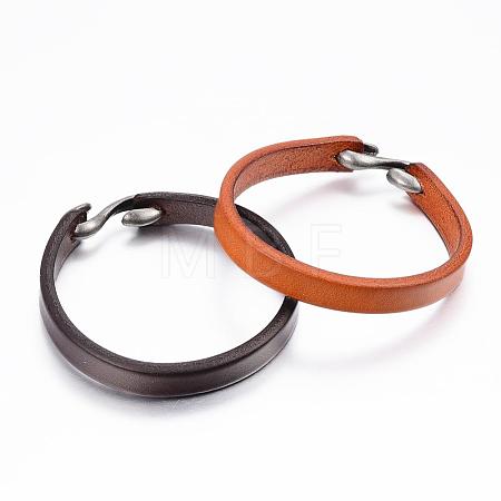 Cowhide Leather Bracelets BJEW-G575-09-1