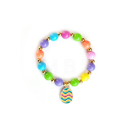 Easter Alloy Enamel Charm Bracelets FS-WG1C163-02-1