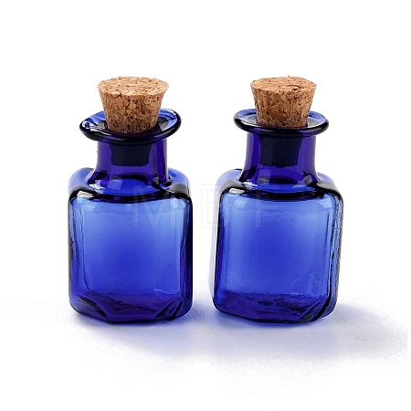 Square Glass Cork Bottles Ornament GLAA-D002-04D-1