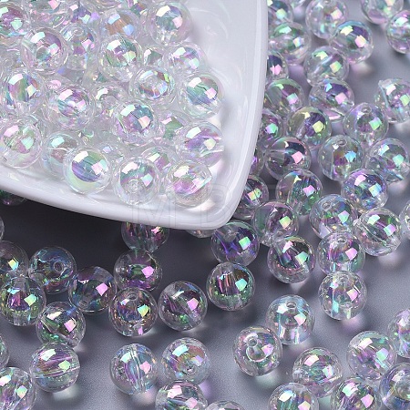 Eco-Friendly Transparent Acrylic Beads X-PL735-2-1