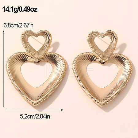 Iron Dangle Stud Earrings for Women WGA52C2-04-1