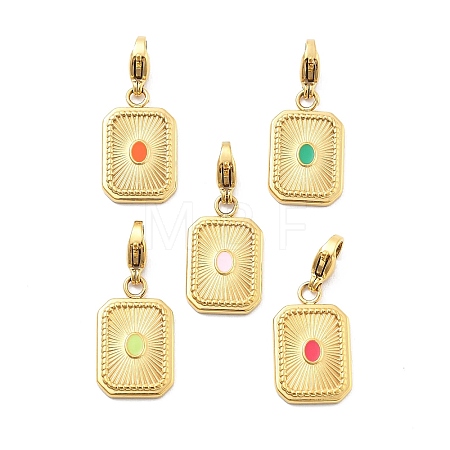 304 Stainless Steel Enamel Pendant Decoration STAS-L283-51G-1