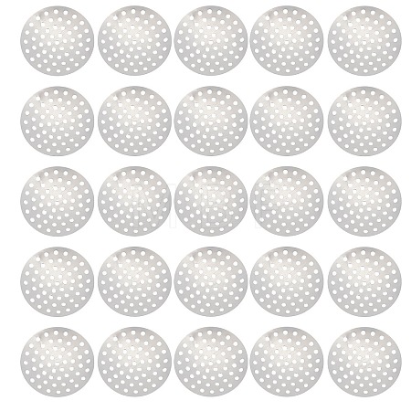 Brass Finger Ring/Brooch Sieve Findings KK-SC0002-65-1