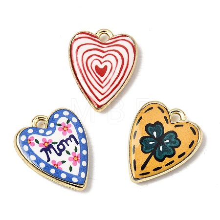 Printed Alloy Pendants ENAM-F160-07G-1
