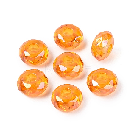 Transparent Acrylic European Beads OACR-E033-25J-1