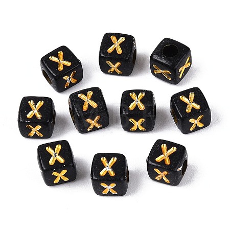 Opaque Acrylic Beads SACR-T035-20S-1-1
