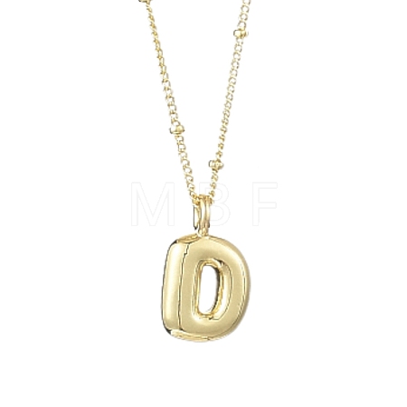 1Pc Initial Letter Brass Pendant Necklaces NJEW-YW0001-24D-1