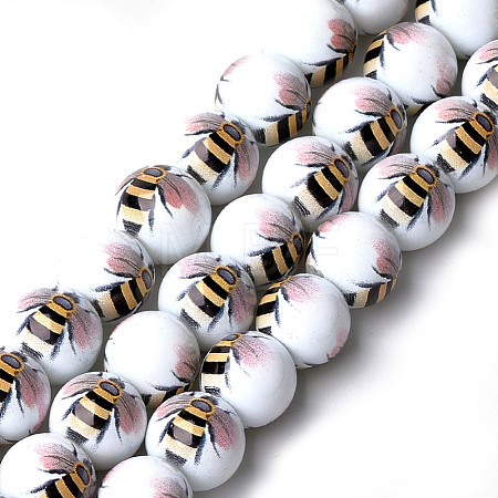Printed & Spray Painted Glass Beads X-GLAA-S047-01C-1