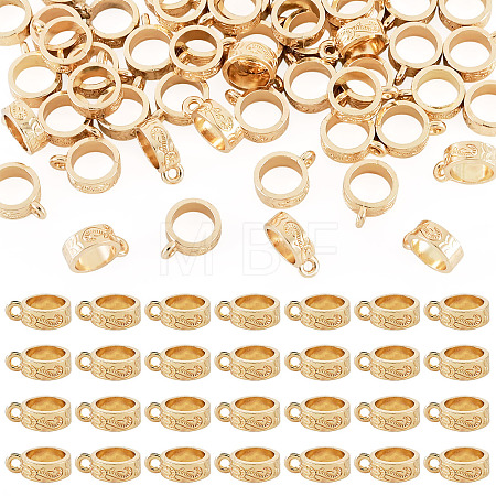 50Pcs Tibetan Style Alloy Tube Bails TIBE-TAD0001-01KCG-1