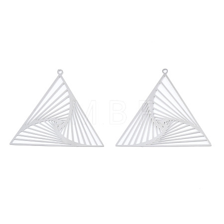 Non-Tarnish 201 Stainless Steel Filigree Pendants STAS-S118-053-1