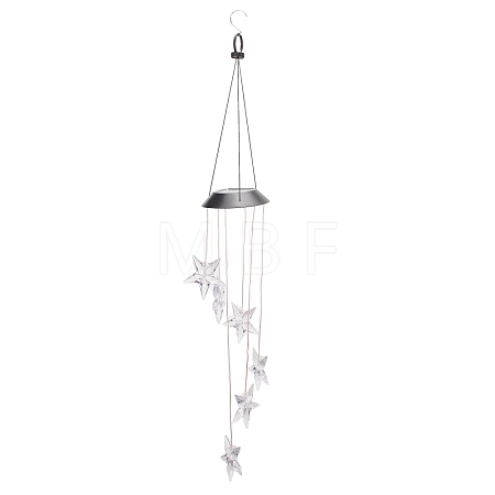 LED Solar Powered Star Wind Chime HJEW-I009-14-1