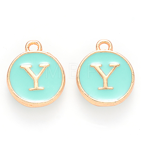 Golden Plated Alloy Enamel Charms LS-ENAM-S118-05Y-1