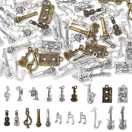60Ps 20 Styles Musical Theme Tibetan Style Alloy Pendants FIND-FS0005-05-1