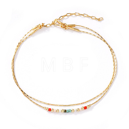 Elegant Glass Seed Beaded Bracelets JA5046-1-1