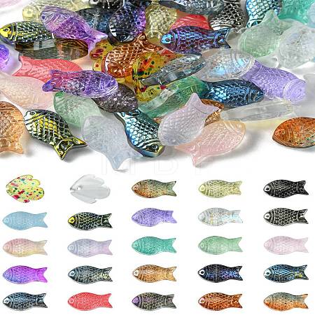 50Pcs 25 Styles Handmade Electroplate Glass Beads EGLA-YW0003-14-1