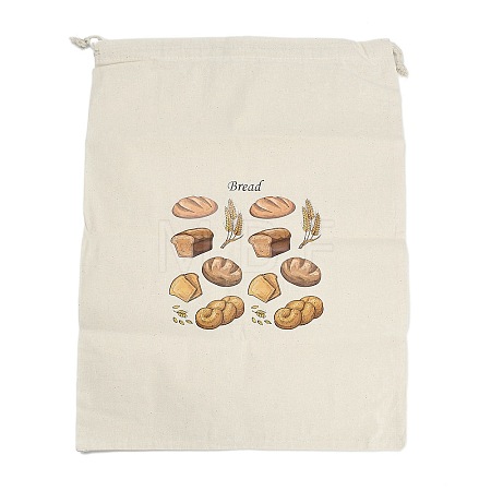 Cotton Cloth Bread Print Pouches ABAG-A012-01E-1