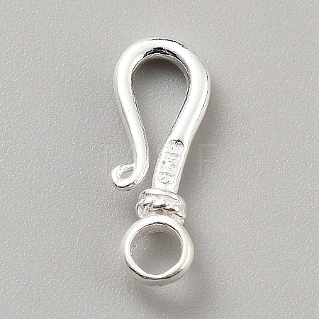 925 Sterling Silver Hook Clasps STER-WH0016-18S-1