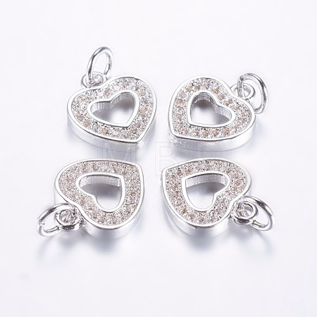 Long-Lasting Plated Brass Micro Pave Cubic Zirconia Charms ZIRC-F069-50P-1