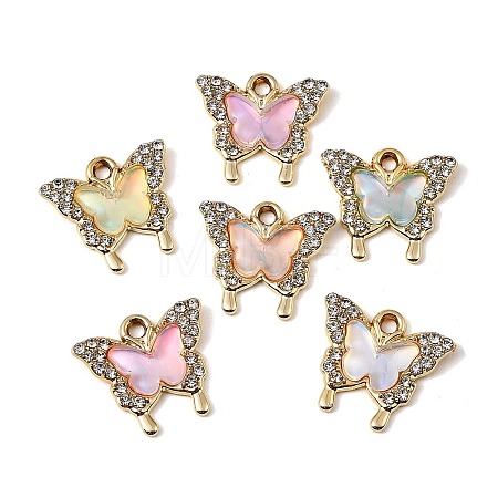 UV Plating Alloy Glass Pendants FIND-K032-46G-1